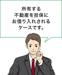 所有する不動産を担保にお借り入れされるケースです。